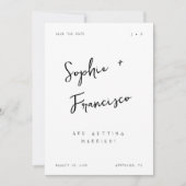 Save The Date Noms de mariés écrits à la main Mariage français (Devant)