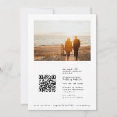 Save The Date Noms De Photo Personnalisés Modernes Code Qr Simpl (Dos)