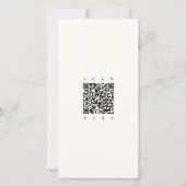 Save The Date Noms Élégants | Code QR de signet de script (Dos)