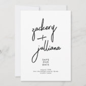 Save The Date NOMS Élégants | Photo Personnalisée Enregistrer La (Devant)