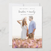 Save The Date Noms esquissés | Photo verticale (Devant)