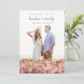 Save The Date Noms esquissés | Photo verticale (Debout devant)