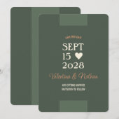 Save The Date Non Photo Simple et élégant (Devant / Derrière)