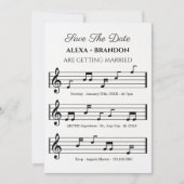 Save The Date Notes de feuille de musique Mariage (Devant)