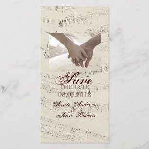 Save The Date Notes de musique romantique moderne Mariage de mus