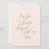 Save The Date Notre Amour n'a pas changé juste notre Date Blush (Devant)