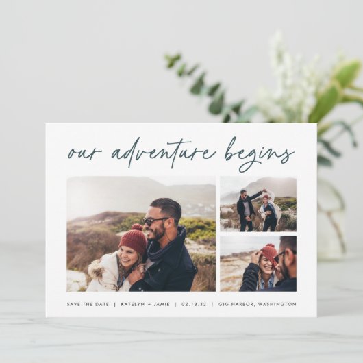 Save The Date Notre aventure commence | Multiphoto (Debout devant)