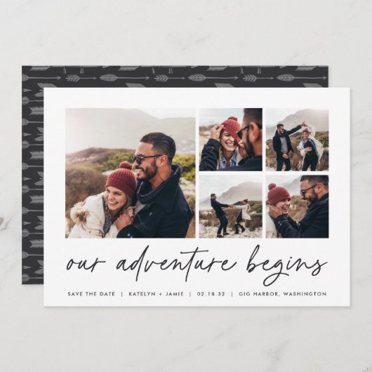 Save The Date Notre aventure commence | Multiphoto (Devant / Derrière)