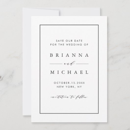 Save The Date Notre aventure commence | Photo Mariage (Dos)