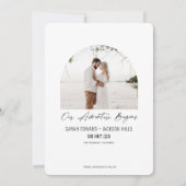 Save The Date Notre aventure commence, Simple photo d'arc modern (Devant)
