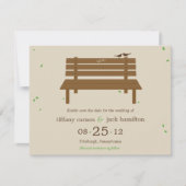 Save The Date Notre Banc Mariage Enregistrer la Date Annonce (Devant)
