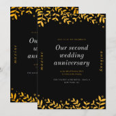 Save The Date Notre deuxième anniversaire de mariage (Devant / Derrière)