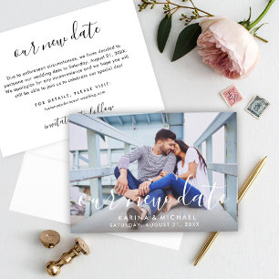 Save The Date Notre nouvelle date manuscrite script Mariage phot