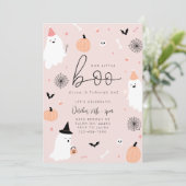 Save The Date Notre Petit Boo - 1er Anniversaire Halloween Invit (Debout devant)