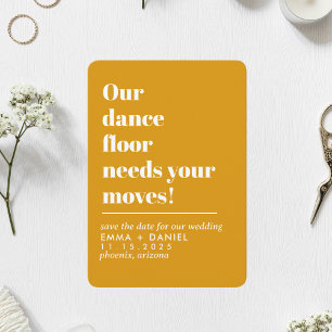 Save The Date Notre plancher de danse Citation drôle Mariage