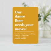 Save The Date Notre plancher de danse Citation drôle Mariage (Debout devant)