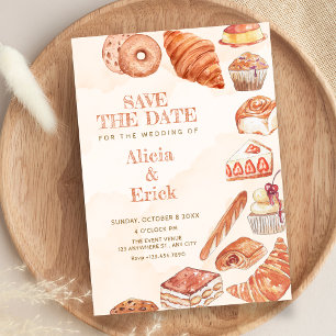Save The Date Nourriture pain pâtisserie art mariage