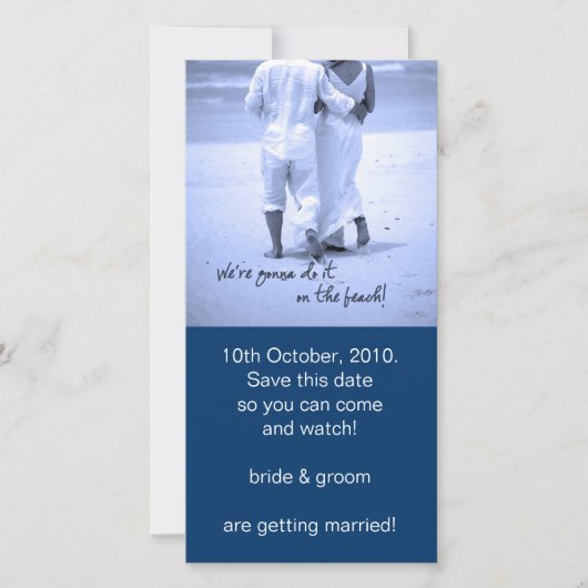 Save The Date Nous allons le faire sur la plage ! (Devant)