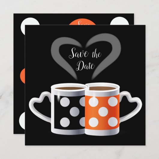 Save The Date Nous appartenons ensemble ou orange + panneau café (Devant / Derrière)