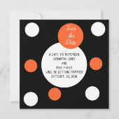 Save The Date Nous appartenons ensemble ou orange + panneau café (Dos)