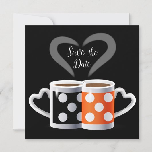 Save The Date Nous appartenons ensemble ou orange + panneau café (Devant)