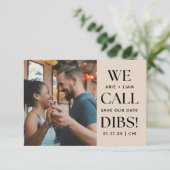 Save The Date Nous Appelons Dibs Mariage Drôle (Debout devant)