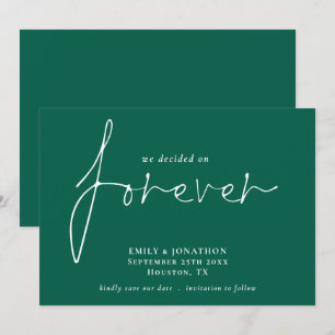 Save The Date Nous avons décidé sur Forever Emerald Enregistrer