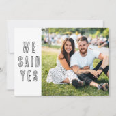 Save The Date Nous avons dit oui avec Photo Simple Mariage moder (Devant)