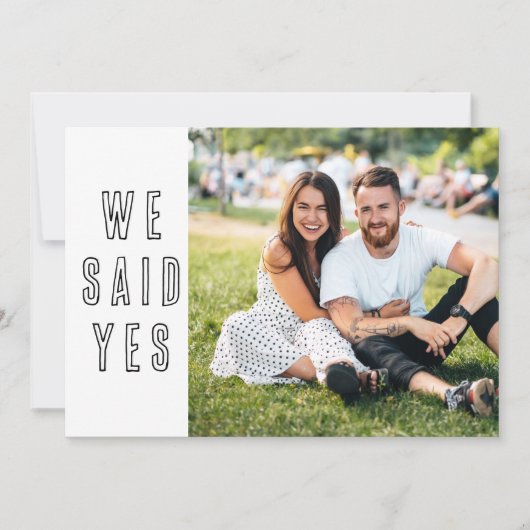 Save The Date Nous avons dit oui avec Photo Simple Mariage moder (Devant)