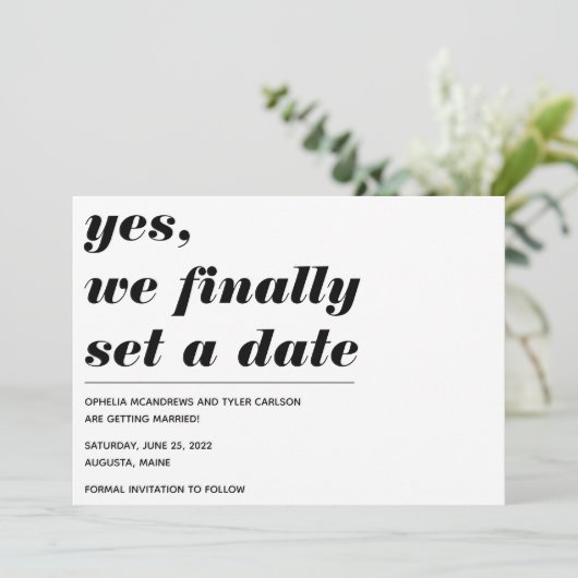 Save The Date Nous avons enfin défini une date Mariage Audaciale (Debout devant)