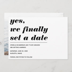 Save The Date Nous avons enfin défini une date Mariage Audacieus
