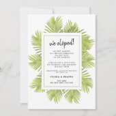 Save The Date Nous avons fui Tropical palm tree mariage faire-pa (Devant)