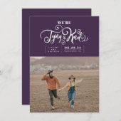 Save The Date Nous essayons le noeud moderne Enregistrer la phot (Devant / Derrière)