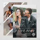 Save The Date Nous faisons 4 Photo Moderne Gribouillis Script No (Devant / Derrière)