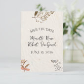 Save The Date NOUS FAISONS Fleurs pressées Mariage naturel et si (Debout devant)