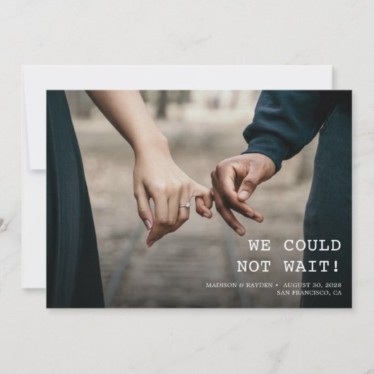 Save The Date Nous ne pouvions pas attendre Mariage Photo Minima (Devant)