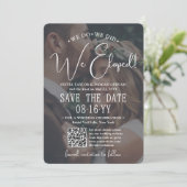 Save The Date Nous nous sommes enfuis ! Superposition de code QR (Debout devant)