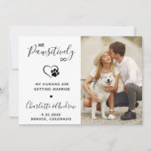 Save The Date Nous Pawsitivement Faire Pet Mariage Photo Chien (Devant)