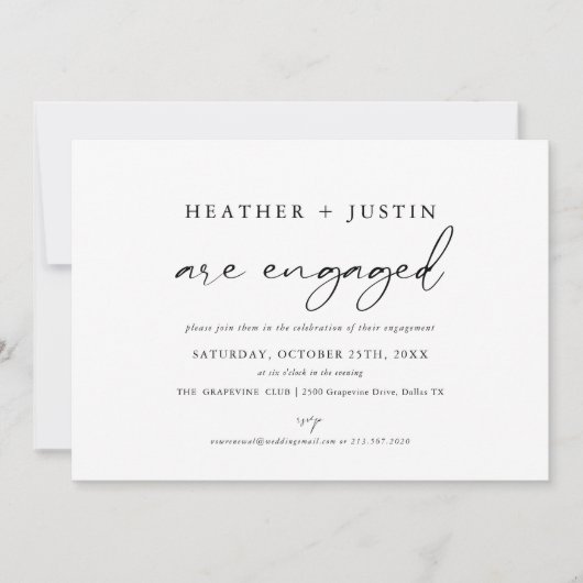 Save The Date Nous sommes engagés dans la partie Engagement mode (Devant)