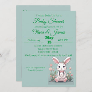 Save The Date Nous sommes excités pour le petit Baby shower Bunn