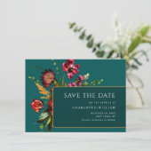 Save The Date Nouveau code QR de mariage Fleurs de jardin (Debout devant)
