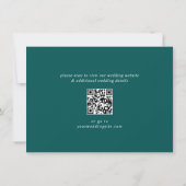 Save The Date Nouveau code QR de mariage Fleurs de jardin (Dos)