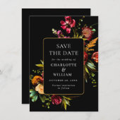 Save The Date Nouveau Code QR Mariage Fleurs Jardin (Devant / Derrière)
