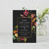 Save The Date Nouveau Code QR Mariage Fleurs Jardin (Debout devant)