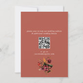 Save The Date Nouveau Code QR Mariage Fleurs Jardin (Dos)