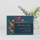 Save The Date Nouveau Code QR Mariage Fleurs Jardin (Debout devant)