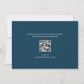 Save The Date Nouveau Code QR Mariage Fleurs Jardin (Dos)