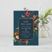 Save The Date Nouveau Code QR Mariage Fleurs Jardin (Debout devant)