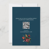 Save The Date Nouveau Code QR Mariage Fleurs Jardin (Dos)