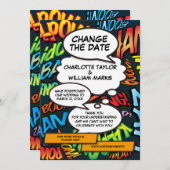 Save The Date Nouveau Mariage Date Comic Book (Devant / Derrière)